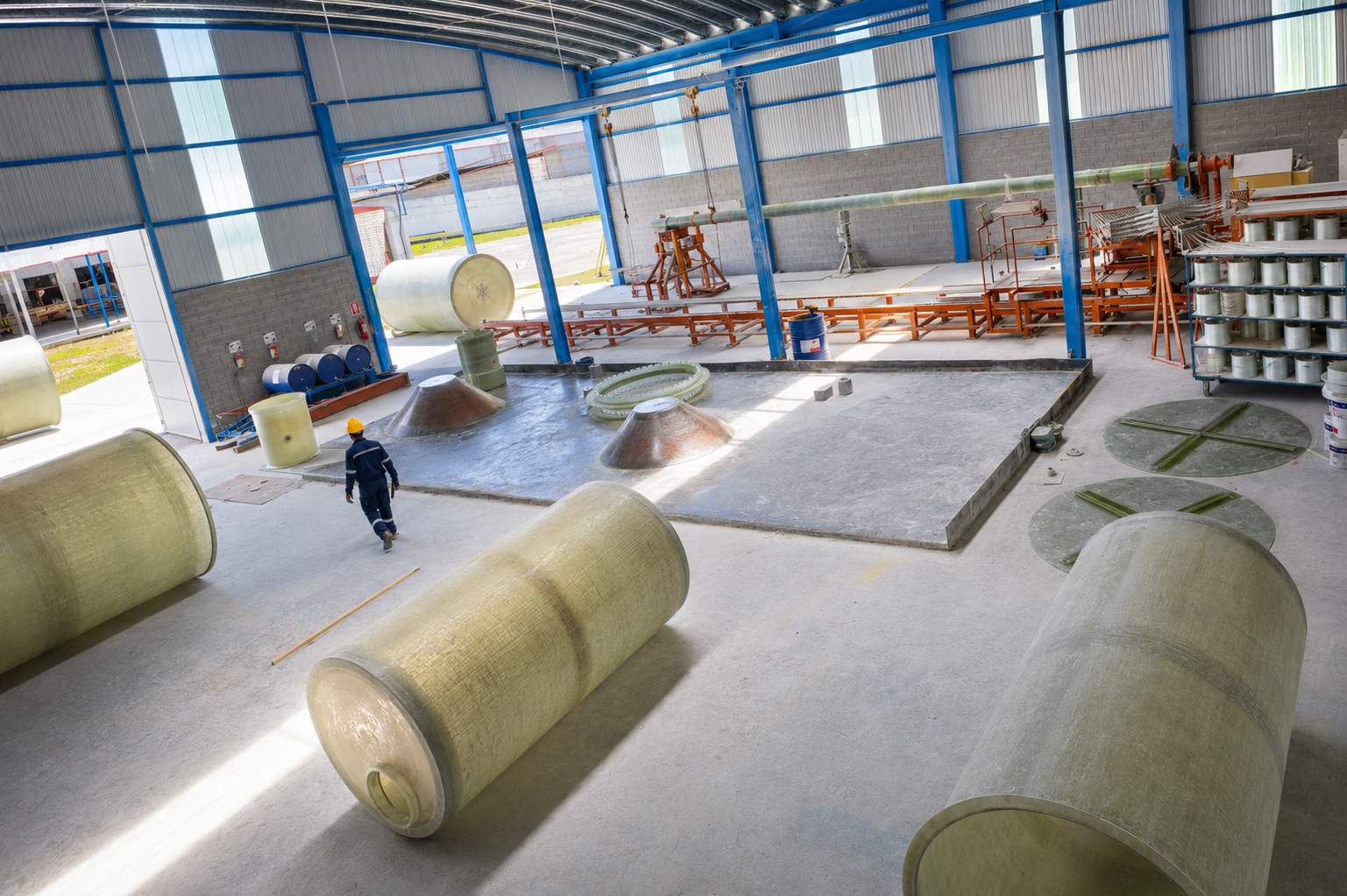 Fabricación de equipos de proceso PRFV en AQUAGROUP