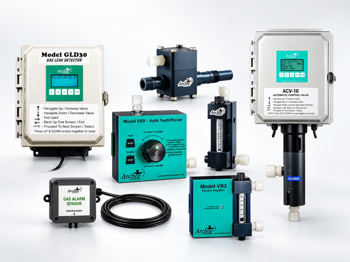 Equipos Archer Instruments para sistemas de cloracion con gas