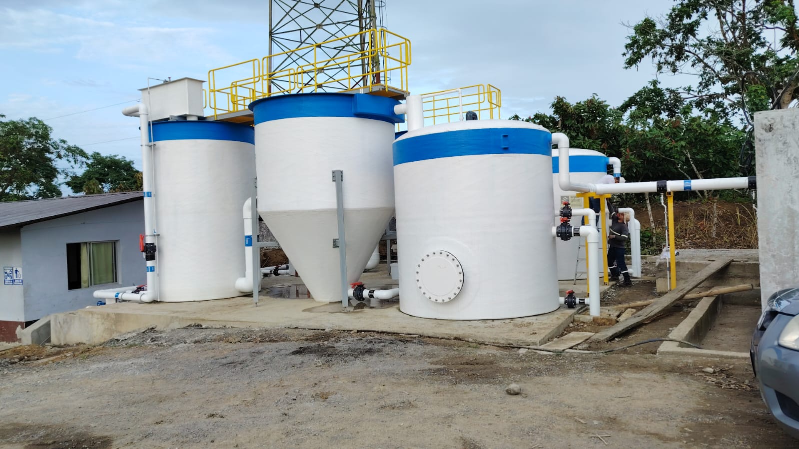 Planta de tratamiento de agua potable PTAP de AQUAGROUP en Ecuador